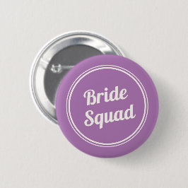 Knappen Retro Lavender Brides Squad Bridesmaid Knapp