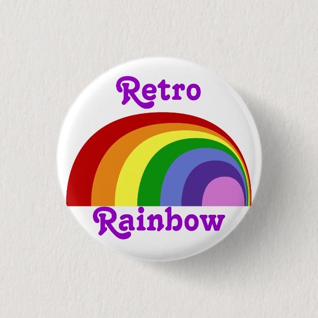 Knappen Retro Rainbow Knapp (Framsida)