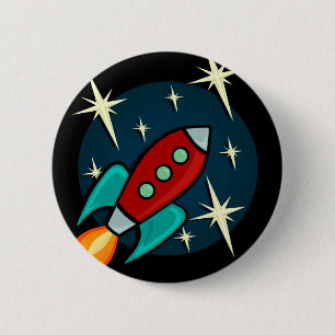 KNAPPEN RETRO ROCKET FRAKT ROUND KNAPP