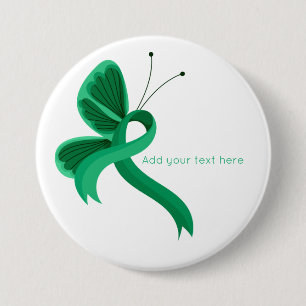 Knappen Ribbon Butterfly för Jade-medvetenhet Knapp
