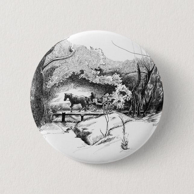 Knappen Ride through Central Park Knapp (Framsida)