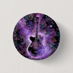 Knappen Rock N Roll Guitar - Hett Rock musik Knapp