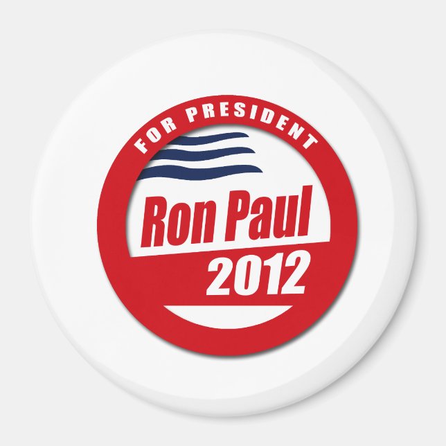 Knappen Ron Paul 2012 Magnet (Framsidan)