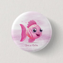 Knappen rosa fisk knapp