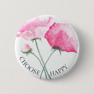 Knappen rosa Flowers Knapp