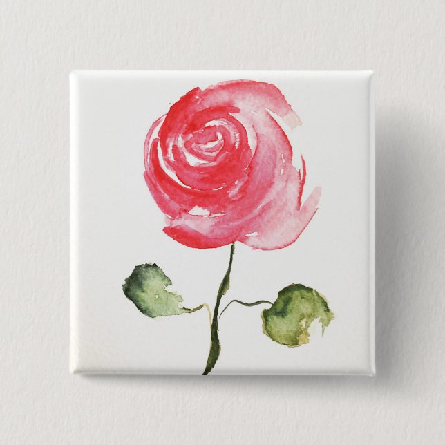 Knappen rosa ros knapp (Framsida)
