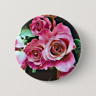 Knappen rosa ros knapp