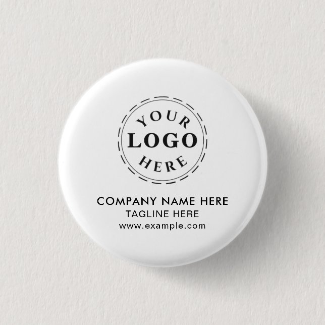 Knappen Rund personlig - lägg till text och Logoty Knapp (Framsida)