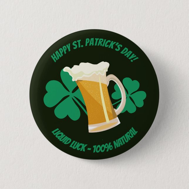 Knappen saint patrick's day i flytande tur knapp (Framsida)