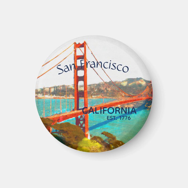 Knappen San Francisco GoldenGate Magnet (Framsidan)