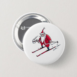 Knappen Santa Skiing Knapp
