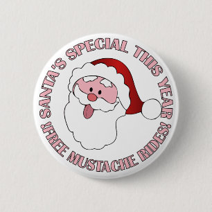 Knappen Santa's Mustache Rides Knapp