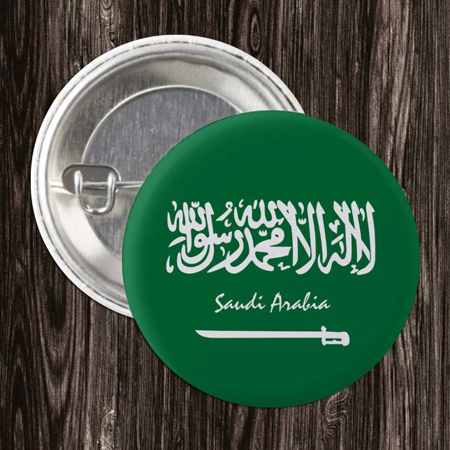Knappen Saudiarabien, patriotisk saudiarabisk Flag Knapp (Skapare uppladdad)