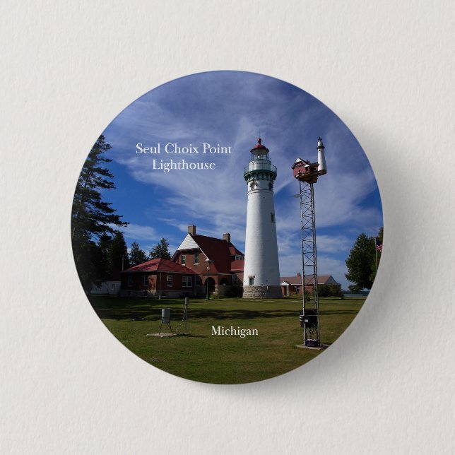 Knappen Seul Choix Point Lighthouse Knapp (Framsida)