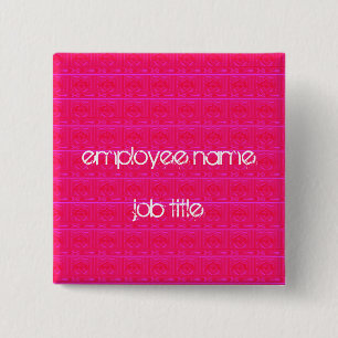 Knappen shock rosa Employee Namn bricka Knapp