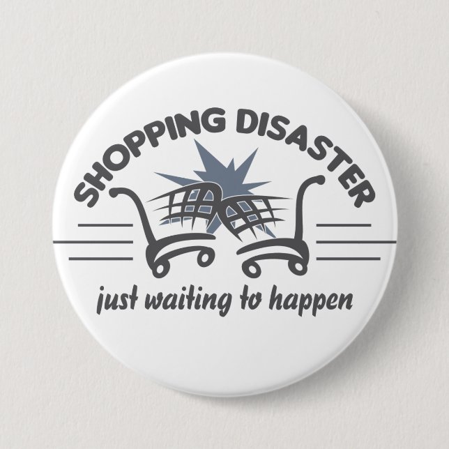 Knappen Shopping Disaster Knapp (Framsida)