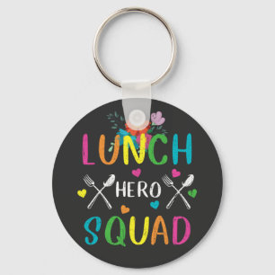 Knappen Skollunch Hero Squad Cafeteria Workers Nyckelring
