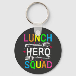 Knappen Skollunch Hero Squad Cafeteria Workers Nyckelring