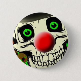 Knappen Skull Clown Ansikte Knapp