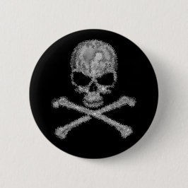 Knappen Skull och korsben Knapp
