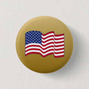 Knappen Small Classic American Flagga Knapp