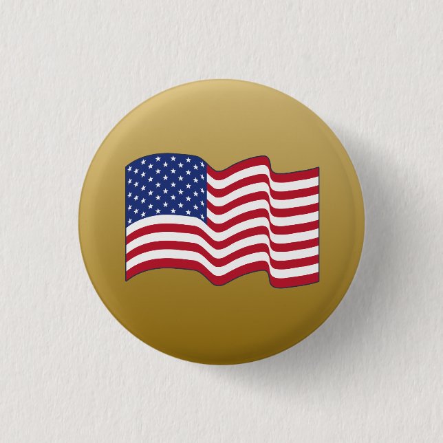 Knappen Small Classic American Flagga Knapp (Framsida)