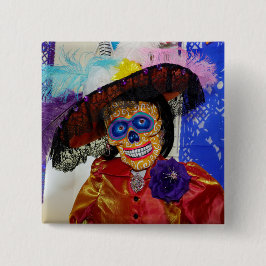 Knappen Smiling Catrina Pin Knapp