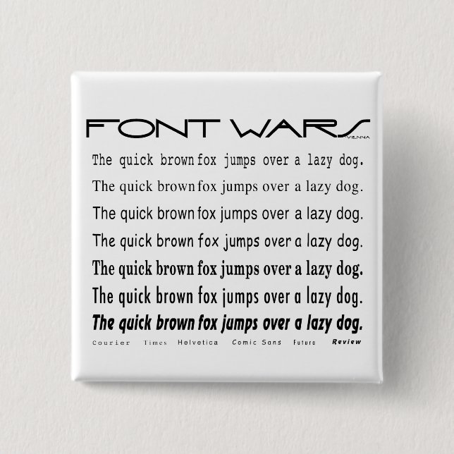 Knappen Snabb brun räv Knapp (Framsida)