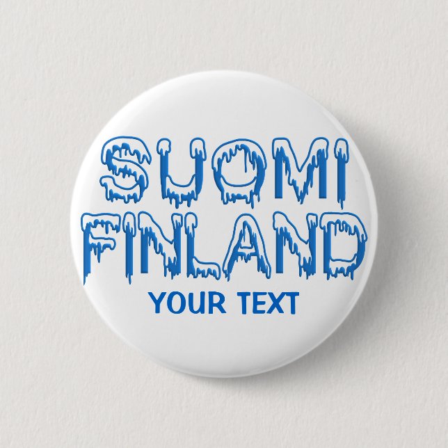 Knappen SnöFinland anpassningsbar Knapp (Framsida)