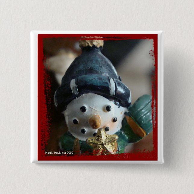 Knappen snögubbe/stift knapp (Framsida)