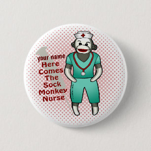 Knappen sock monkey Nurse-stift Knapp