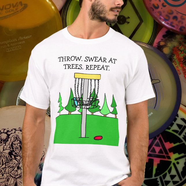 Knappen, Söt vid Träd, Upprepa skivgolf T Shirt (Skapare uppladdad)