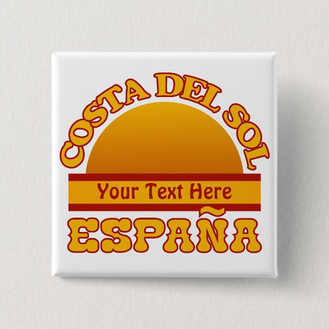 Knappen SPAIN Costa Del Sol anpassningsbar Knapp (Framsida)