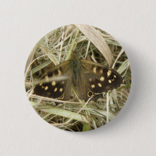 Knappen Specklad Wood Butterfly Knapp