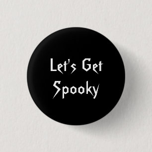Knappen Spooky Black & White Halloween fest Knapp