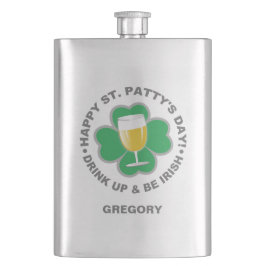 Knappen St. Patrick's Day med eget namn Fickplunta