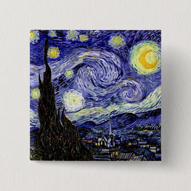 Knappen Starry Night Knapp (Framsida)