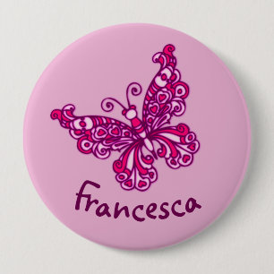 Knappen Stilid rosa butterfly art namn Knapp