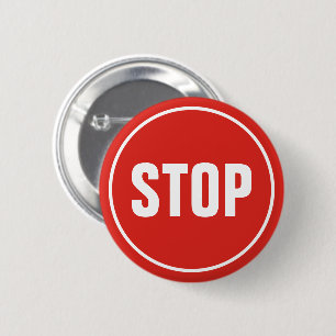 Knappen STOP-signering Knapp