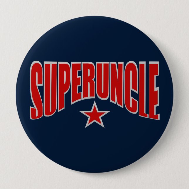 Knappen SUPERUNCLE - anpassade Knapp (Framsida)