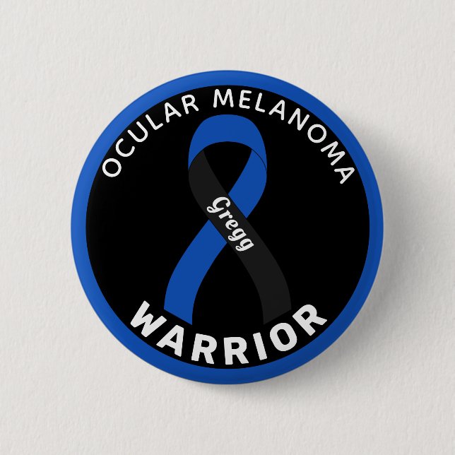 Knappen Svart band för Ocular Melanoma Warrior Knapp (Framsida)