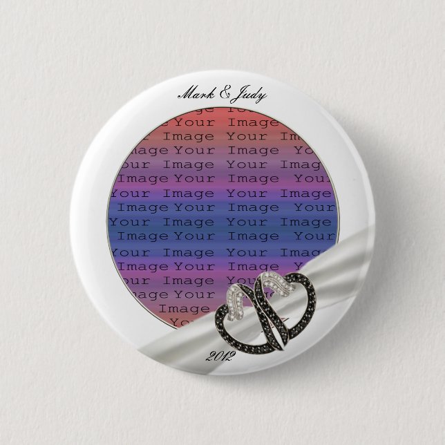 Knappen Svartvit romberns hörn Knapp (Framsida)