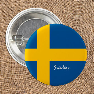 Knappen sverige, patriotisk svensk Flagga Knapp
