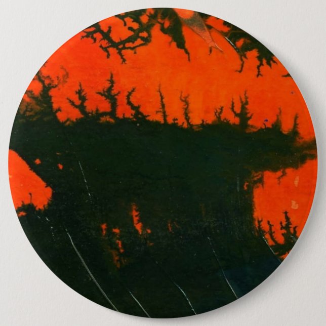 Knappen "Swamp Fire #2" Abstrakt Art Knapp (Framsida)