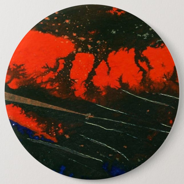 Knappen "Swamp Fire 5" Abstrakt Art Knapp (Framsida)