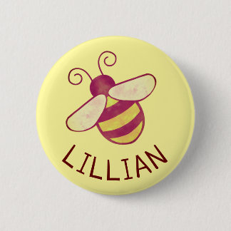 Knappen Sweet Bee Personlig Namn Knapp