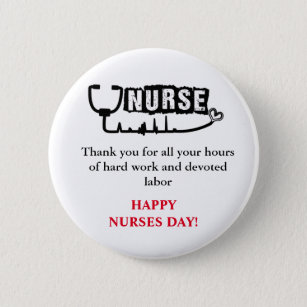 Knappen tack & Lycklig Nurses Day Knapp