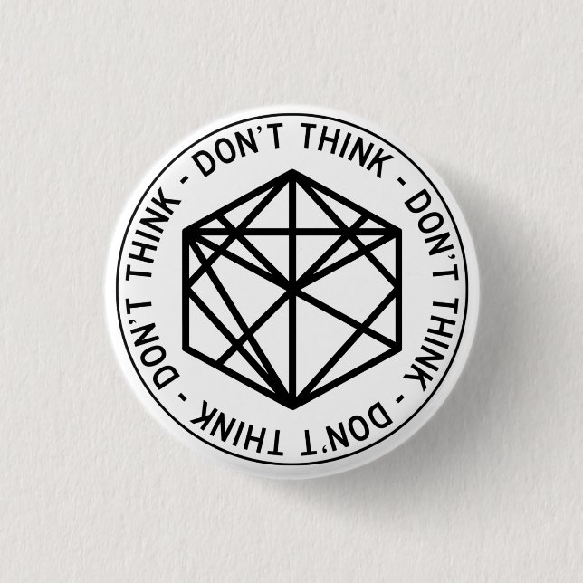 Knappen Tänka Road Sign ( Road Sign) Knapp (Framsida)