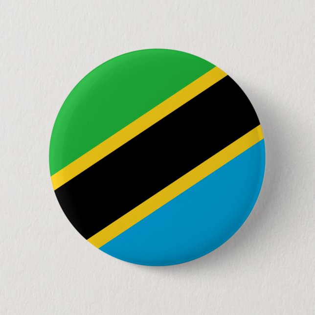Knappen Tanzania Flagga Knapp (Framsida)