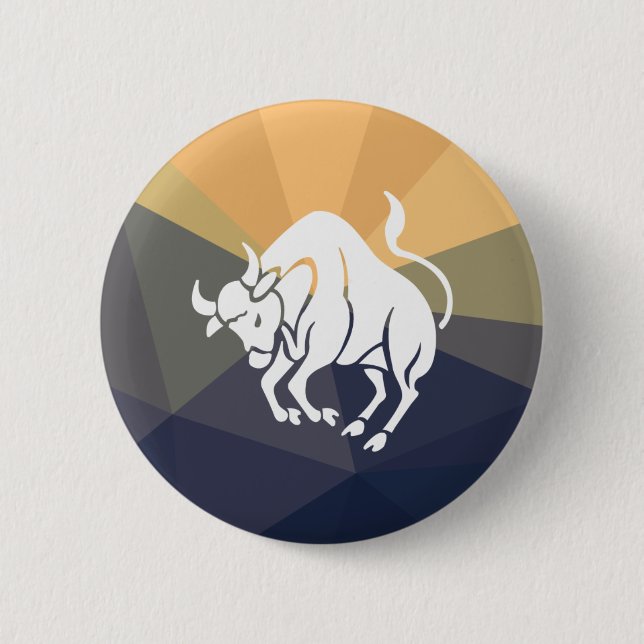 Knappen Taurus runda. Bull-knapp Knapp (Framsida)